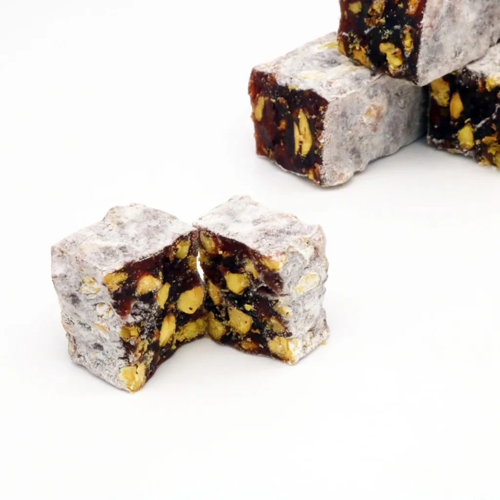 حلقوم تركي بالفستق ومسحوق السكر